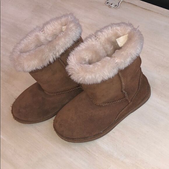 Kids Seychelles brown furry boots size 12 - Picture 1 of 6